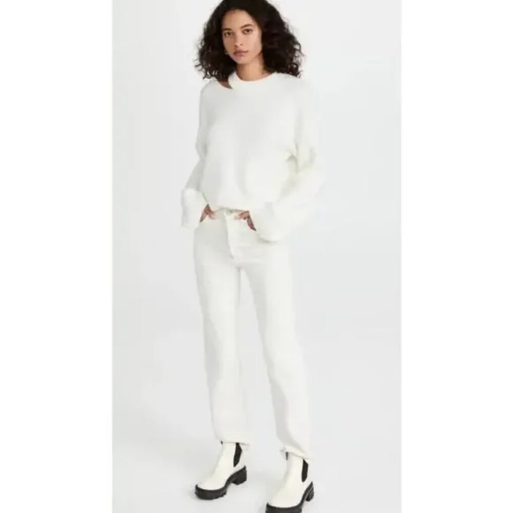 *NWT*‎ Rails Alexi Cut Out Soft Spring Casual Cozy Ribbed Sweater in White